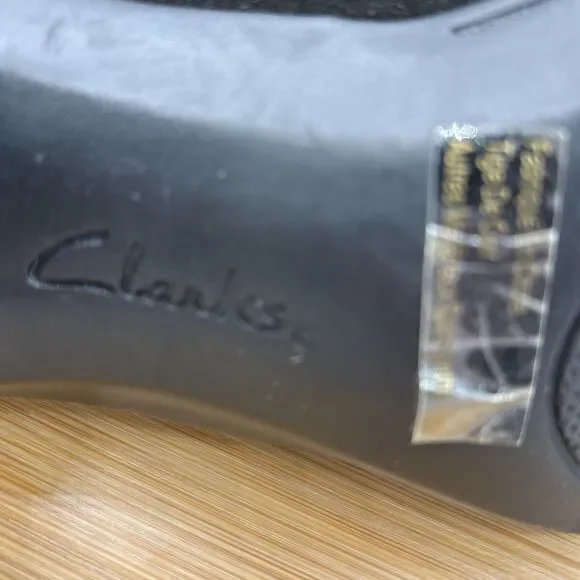 Clarks Bendables Honest Q Black Suede Oxford Pumps Lace Up Womens 8 W Wide Shoe - Picture 9 of 11